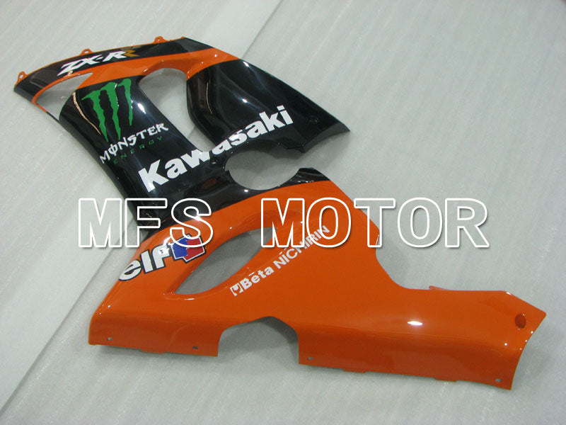 Kawasaki NINJA ZX6R 2005-2006 Injection ABS Fairing - Monster - Black Orange - MFS3792 - Fairings Kit