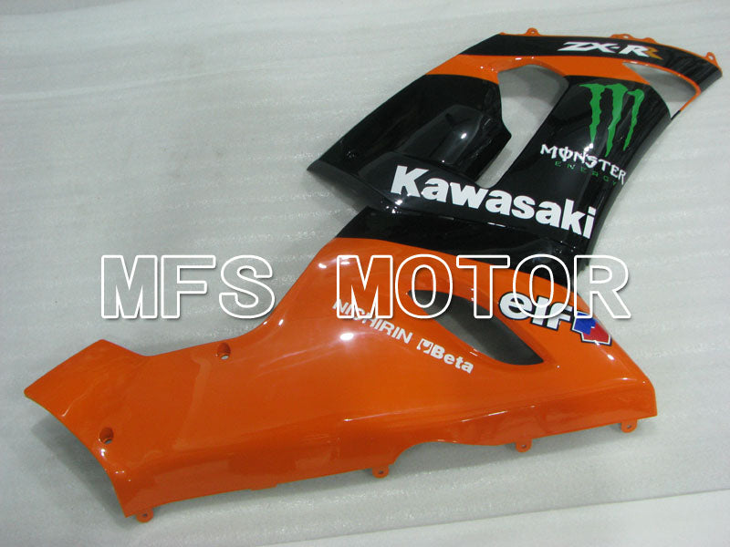 Kawasaki NINJA ZX6R 2005-2006 Injection ABS Fairing - Monster - Black Orange - MFS3792 - Fairings Kit