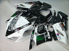 Kawasaki NINJA ZX6R 2005-2006 Injection ABS Fairing - Monster - Black White - MFS3808 - Fairings Kit