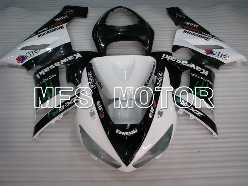 Kawasaki NINJA ZX6R 2005-2006 Injection ABS Fairing - Monster - Black White - MFS3811 - Fairings Kit