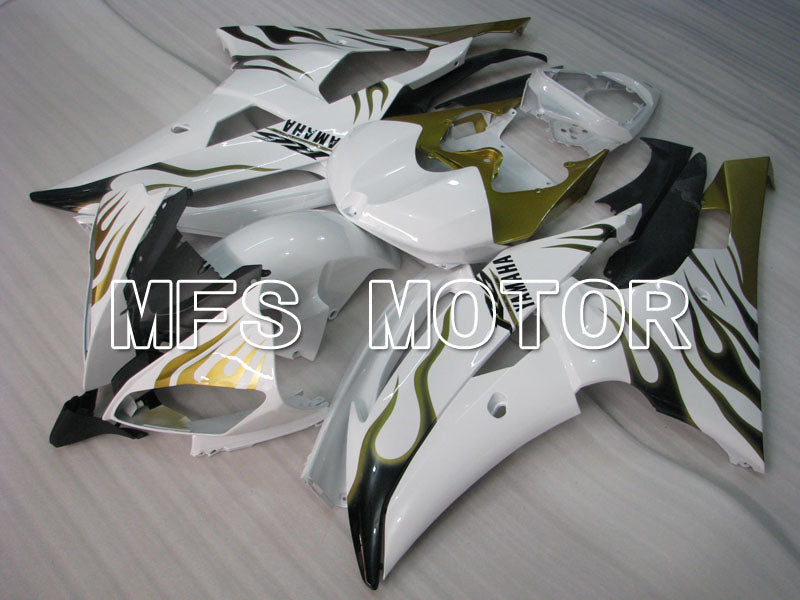 Yamaha YZF-R6 2008-2016 Injection ABS Fairing - Flame - Gold White - MFS3818 - Fairings Kit