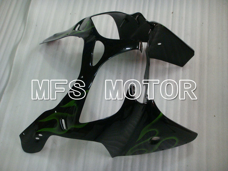 Kawasaki NINJA ZX9R 2000-2001 ABS Fairing - Flame - Black Green - MFS3827 - Fairings Kit