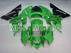 Kawasaki NINJA ZX10R 2004-2005 Injection ABS Fairing - Flame - Black Green - MFS3954 - Fairings Kit