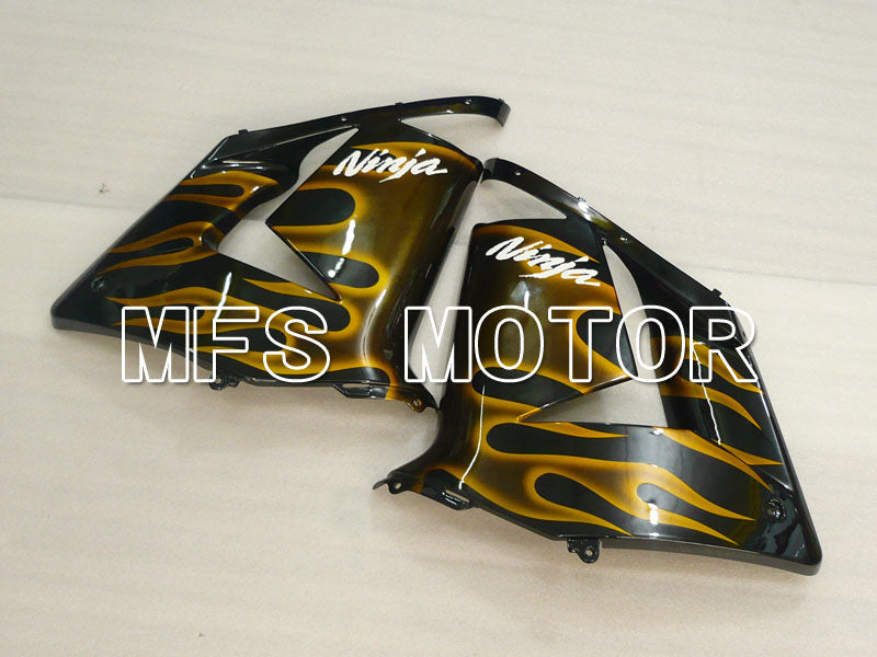 Kawasaki NINJA ZX10R 2004-2005 Injection ABS Fairing - Flame - Black Gold - MFS3957 - Fairings Kit