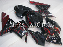 Kawasaki NINJA ZX10R 2004-2005 Injection ABS Fairing - Flame - Black Red - MFS3961 - Fairings Kit