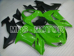 Kawasaki NINJA ZX10R 2006-2007 Injection ABS Fairing - Factory Style - Black Green - MFS3995 - Fairings Kit