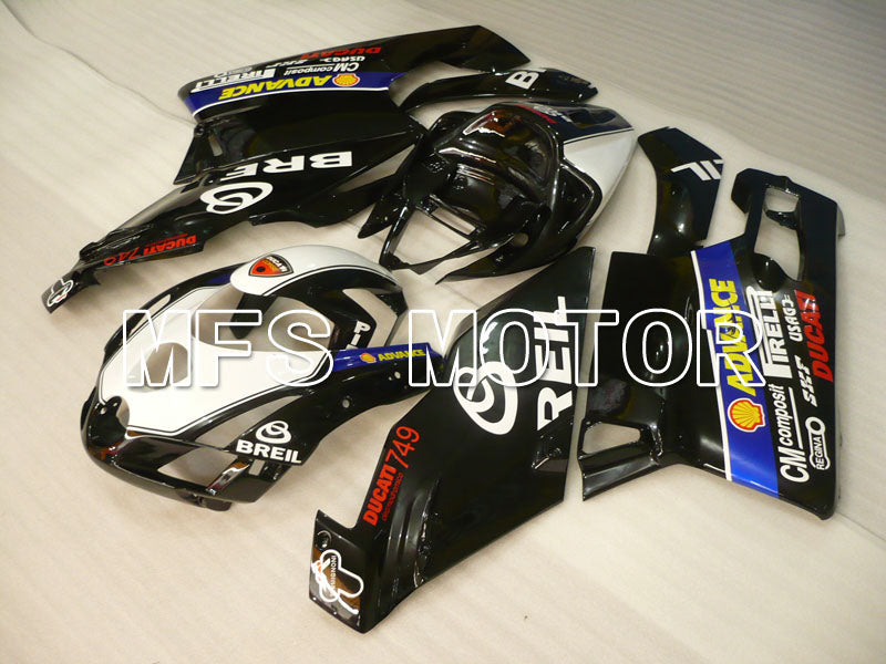 Ducati 749 / 999 2003-2004 Injection ABS Fairing - BREIL - White Black - MFS4001 - Fairings Kit
