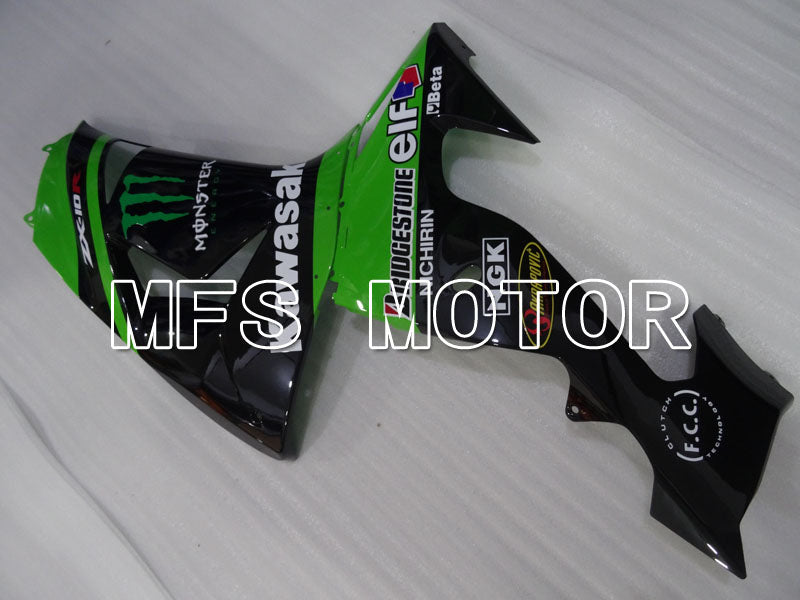 Kawasaki NINJA ZX10R 2006-2007 Injection ABS Fairing - Monster - Black Green - MFS4034 - Fairings Kit
