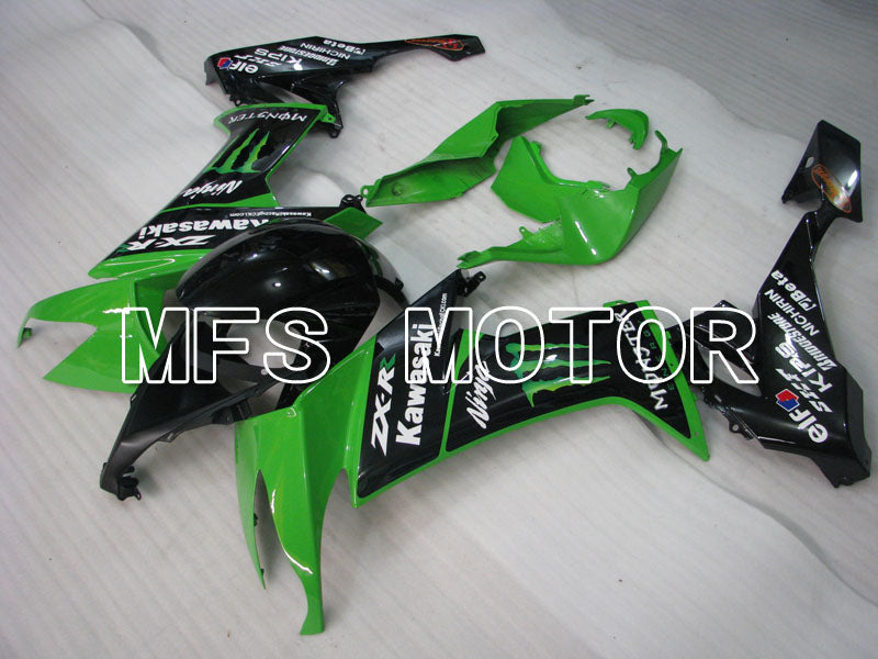Kawasaki NINJA ZX10R 2008-2010 Injection ABS Fairing - Monster - Black Green - MFS4045 - Fairings Kit