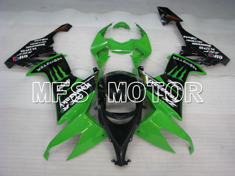 Kawasaki NINJA ZX10R 2008-2010 Injection ABS Fairing - Monster - Black Green - MFS4045 - Fairings Kit