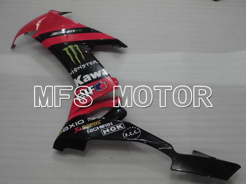 Kawasaki NINJA ZX10R 2008-2010 Injection ABS Fairing - Monster - Black Red - MFS4061 - Fairings Kit