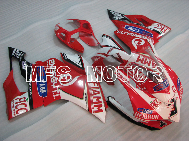 Ducati 1199 2011-2014 Injection ABS Fairing - FIAMM - Red White - MFS4066 - Fairings Kit
