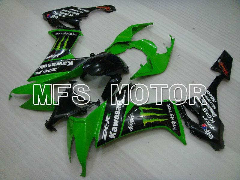 Kawasaki NINJA ZX10R 2008-2010 Injection ABS Fairing - Monster - Black Green - MFS4080 - Fairings Kit