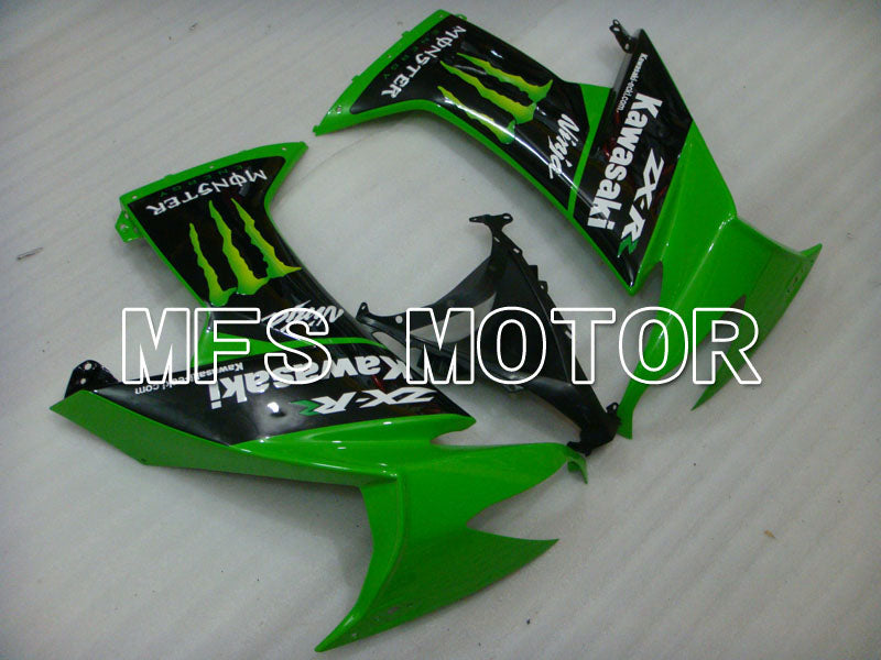 Kawasaki NINJA ZX10R 2008-2010 Injection ABS Fairing - Monster - Black Green - MFS4080 - Fairings Kit