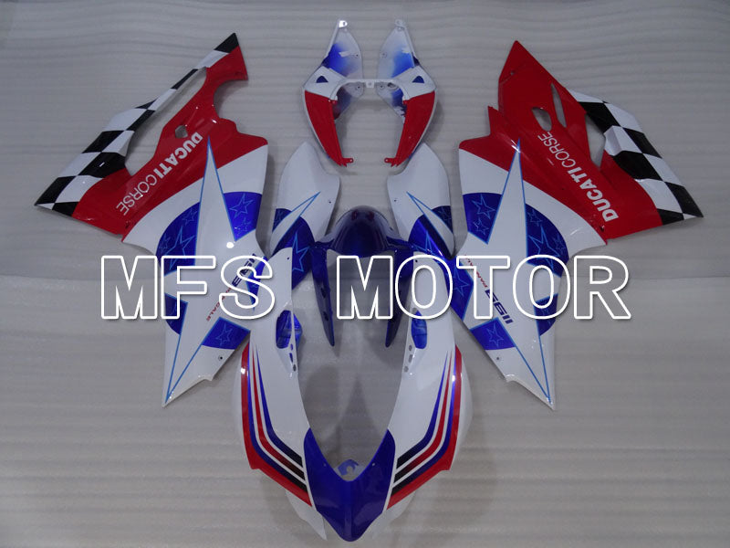 Ducati 1199 2011-2014 Injection ABS Fairing - Factory Style - Red White Blue - MFS4096 - Fairings Kit