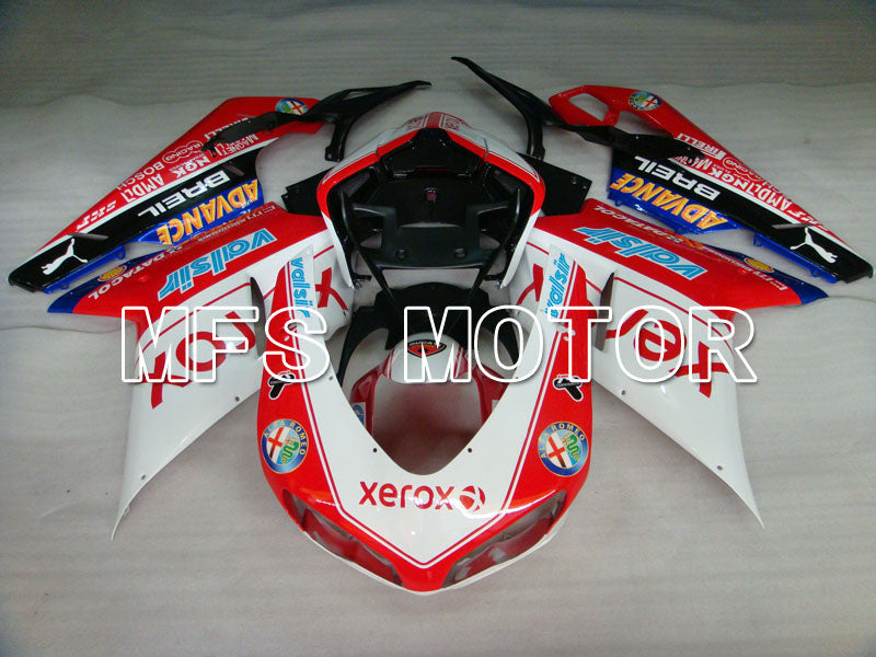 Ducati 848 / 1098 / 1198 2007-2011 Injection ABS Fairing - Xerox - Red White - MFS4106 - Fairings Kit