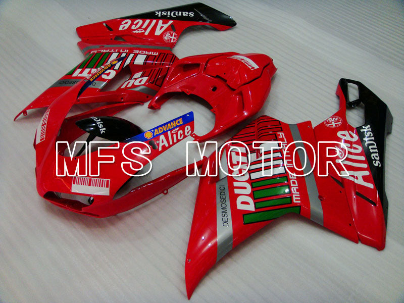 Ducati 848 / 1098 / 1198 2007-2011 Injection ABS Fairing - Alice - Red Black - MFS4113 - Fairings Kit