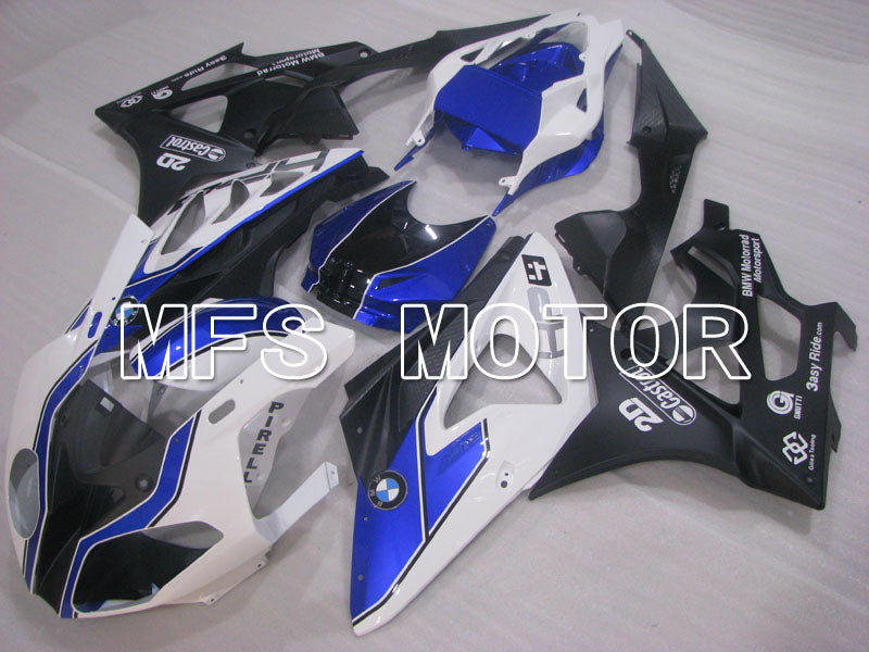 BMW S1000RR 2009-2014 Injection ABS Fairing - Factory Style - Black White Blue - MFS4157 - Fairings Kit