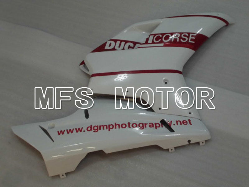 Ducati 848 / 1098 / 1198 2007-2011 Injection ABS Fairing - Factory Style - Red wine color White - MFS4148 - Fairings Kit
