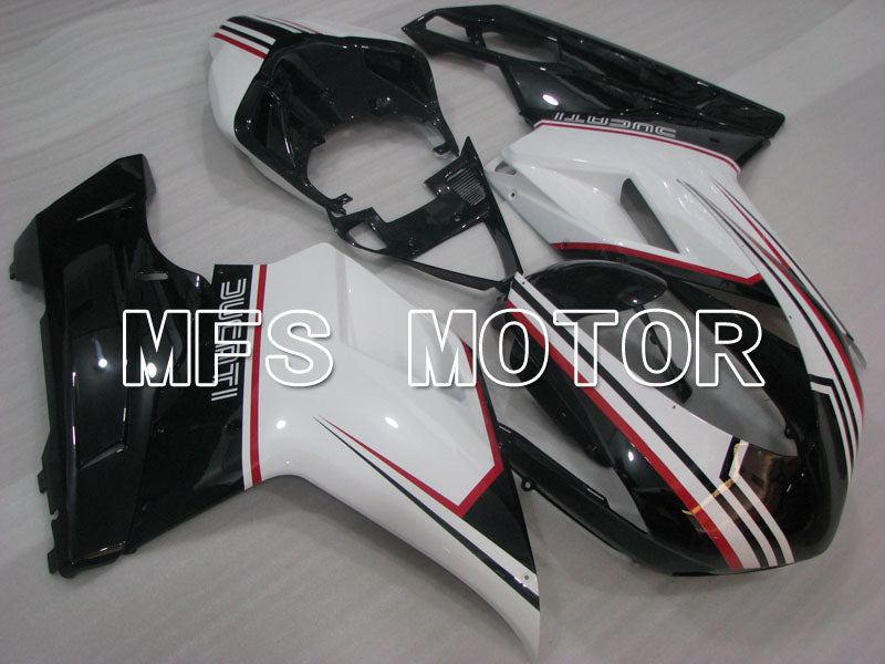 Ducati 848 / 1098 / 1198 2007-2011 Injection ABS Fairing - Factory Style - Black White - MFS4182 - Fairings Kit