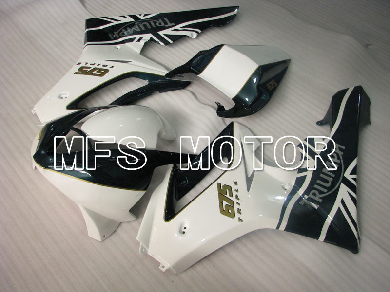 Triumph Daytona 675 2006-2008 Injection ABS Fairing - Factory Style - Black White - MFS4196 - Fairings Kit