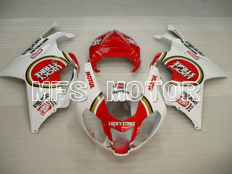 Aprilia RSV 1000 R 2004-2009 ABS Fairing - Lucky Strike - White Red - MFS4331 - Fairings Kit
