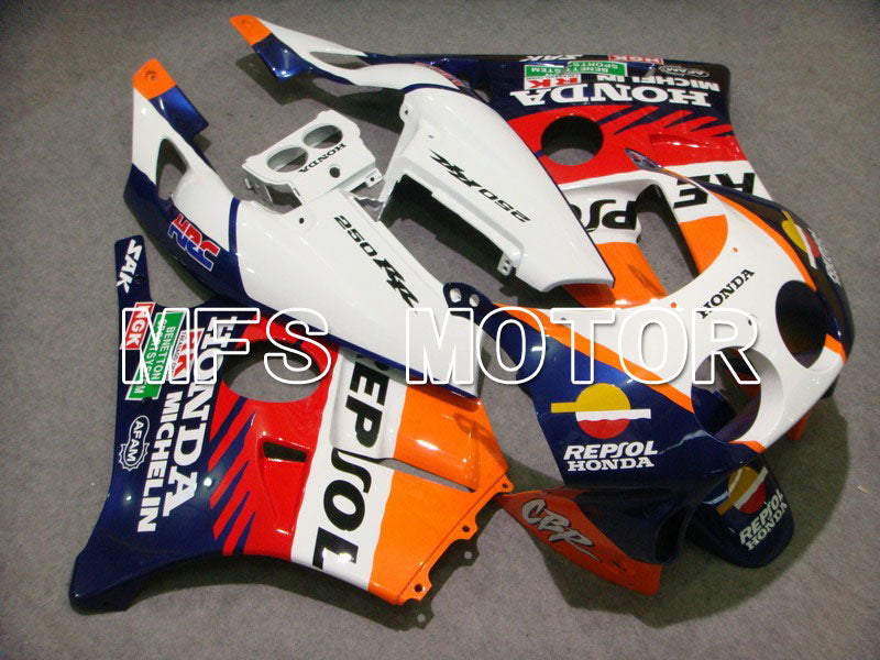 HONDA CBR 250RR MC22 1990-1998 Injection ABS Fairing - Repsol - Orange Blue White - MFS4564 - Fairings Kit