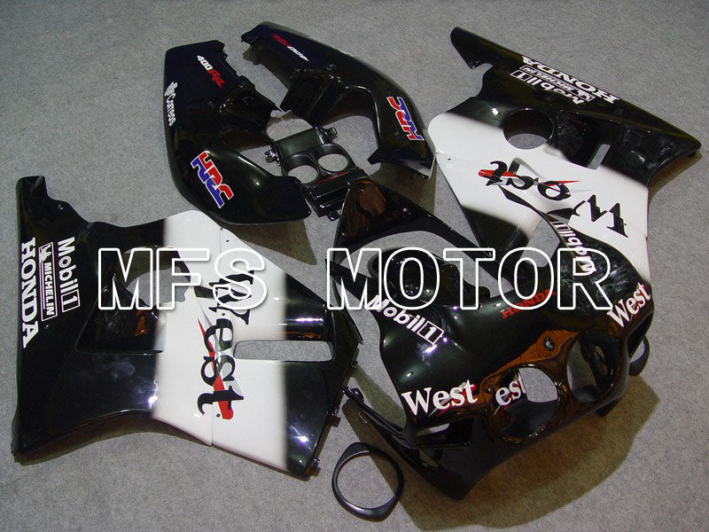 Honda CBR 400RR NC23 1988-1989 ABS Fairing - West - White Black - MFS4611 - Fairings Kit