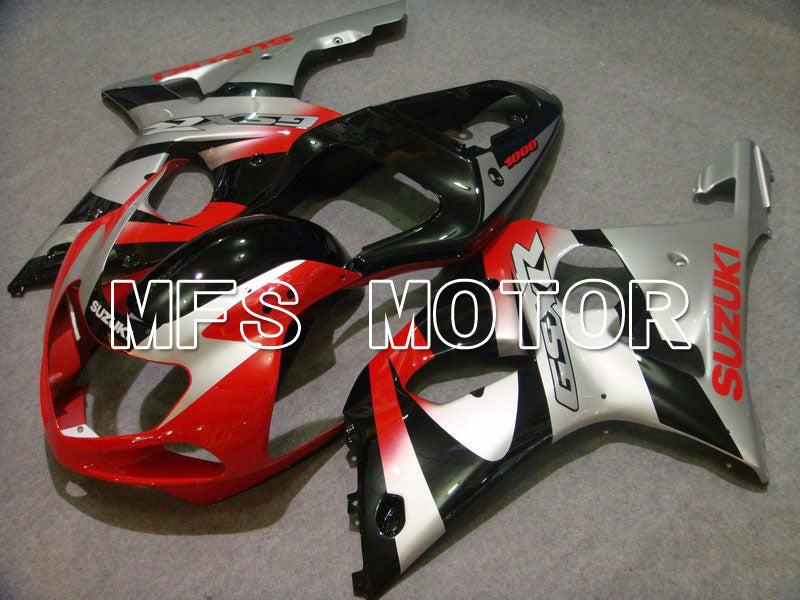 Suzuki GSXR750 2000-2003 Injection ABS Fairing - Factory Style - Black Silver Red - MFS7049 - Fairings Kit