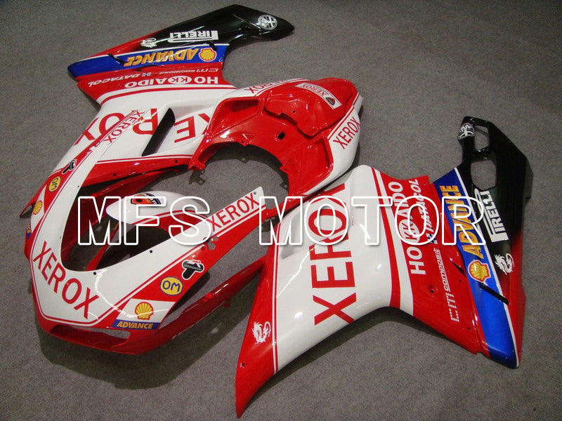 Ducati 848 / 1098 / 1198 2007-2011 Injection ABS Fairing - Xerox - Red White - MFS4781 - Fairings Kit