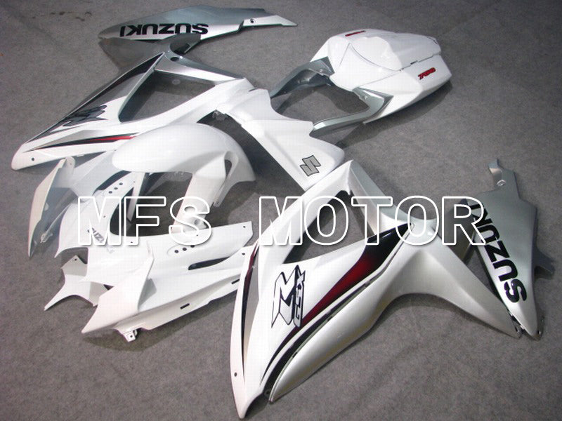 Suzuki GSXR600 GSXR750 2008-2010 Injection ABS Fairing - Factory Style - White Silver - MFS5104 - Fairings Kit