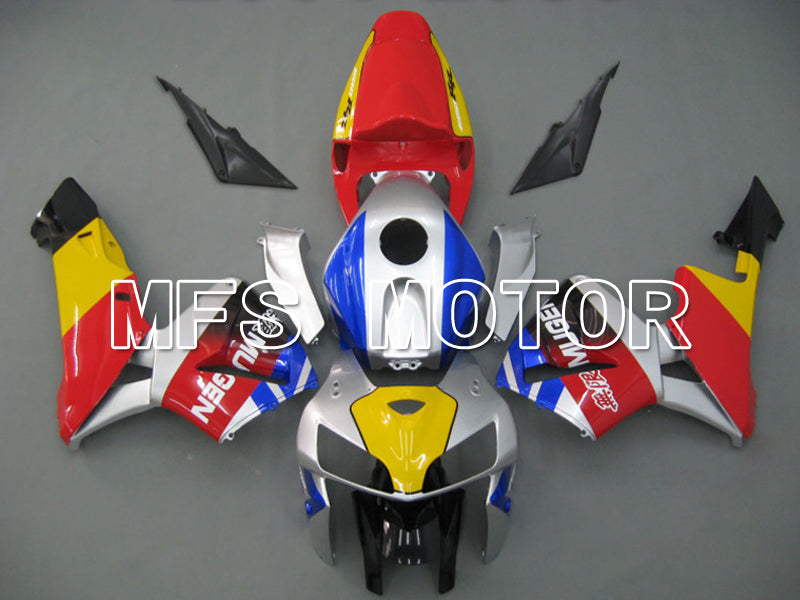 Honda CBR600RR 2005-2006 Injection ABS Fairing - Mugen - Yellow Red Silver - MFS5469 - Fairings Kit