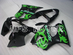 Kawasaki NINJA ZX6R 2000-2002 Injection ABS Fairing - Factory Style - Black Green - MFS5595 - Fairings Kit