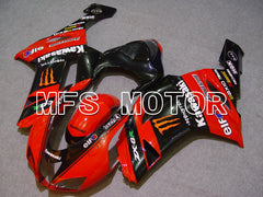 Kawasaki NINJA ZX6R 2007-2008 Injection ABS Fairing - Monster - Black Red - MFS5764 - Fairings Kit