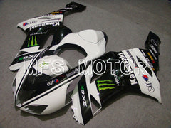 Kawasaki NINJA ZX6R 2007-2008 Injection ABS Fairing - Monster - Black White - MFS5770 - Fairings Kit