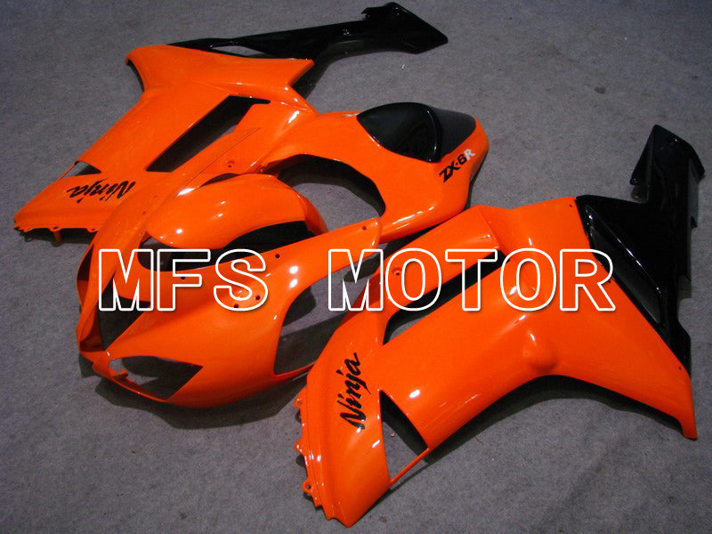 Kawasaki NINJA ZX6R 2007-2008 Injection ABS Fairing - Factory Style - Black Orange - MFS5800 - Fairings Kit