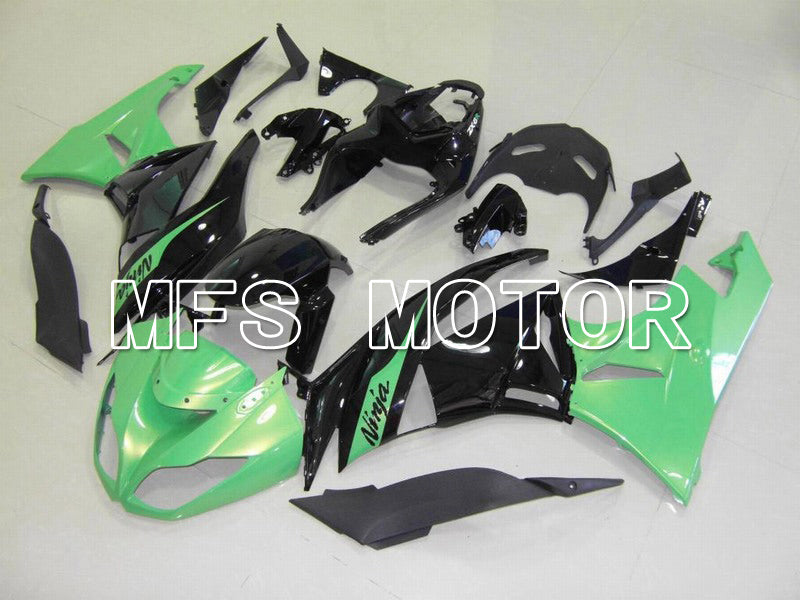 Kawasaki NINJA ZX6R 2009-2012 Injection ABS Fairing - Factory Style - Black Green - MFS5820 - Fairings Kit