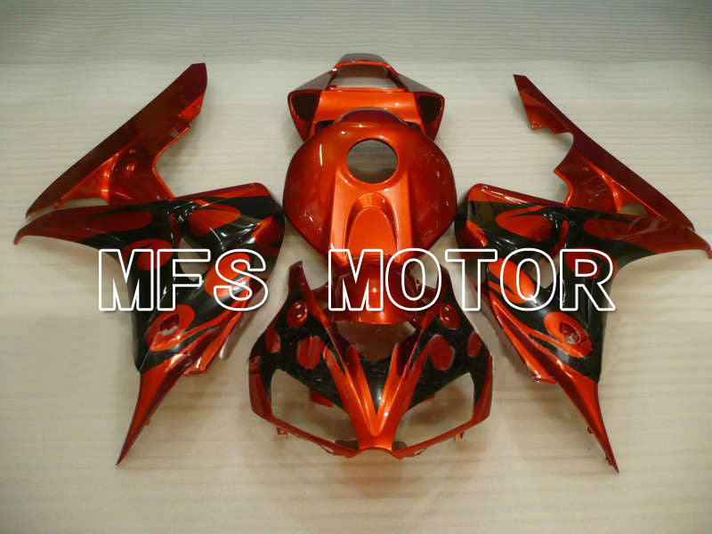 Honda CBR1000RR 2006-2007 Injection ABS Fairing - Flame - Black Orange - MFS6030 - Fairings Kit