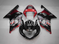 Suzuki GSXR600 2001-2003 Injection ABS Fairing - Factory Style - Black Red - MFS6422 - Fairings Kit