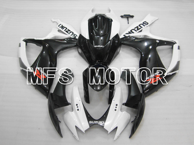 Suzuki GSXR600 GSXR750 2006-2007 Injection ABS Fairing - Factory - Black White - MFS6435 - Fairings Kit